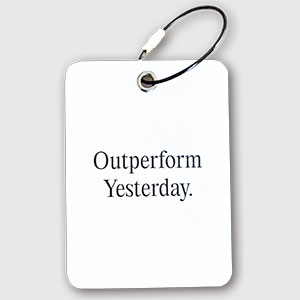 Outperform Yesterday オリジナルタグ