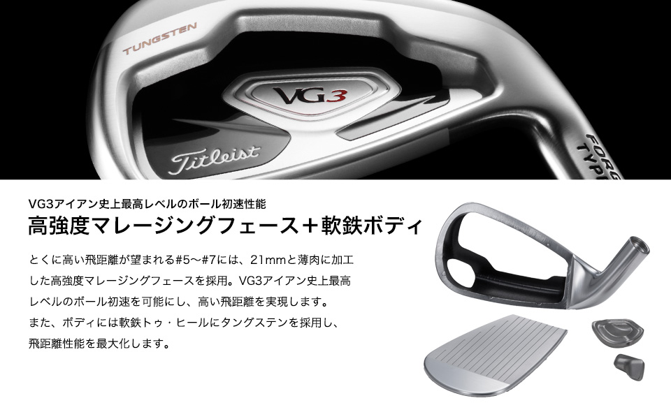 Titleist GOLF CLUBS : VG3 Irons TYPE-D ｜ タイトリスト
