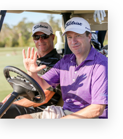 Golfers in cart